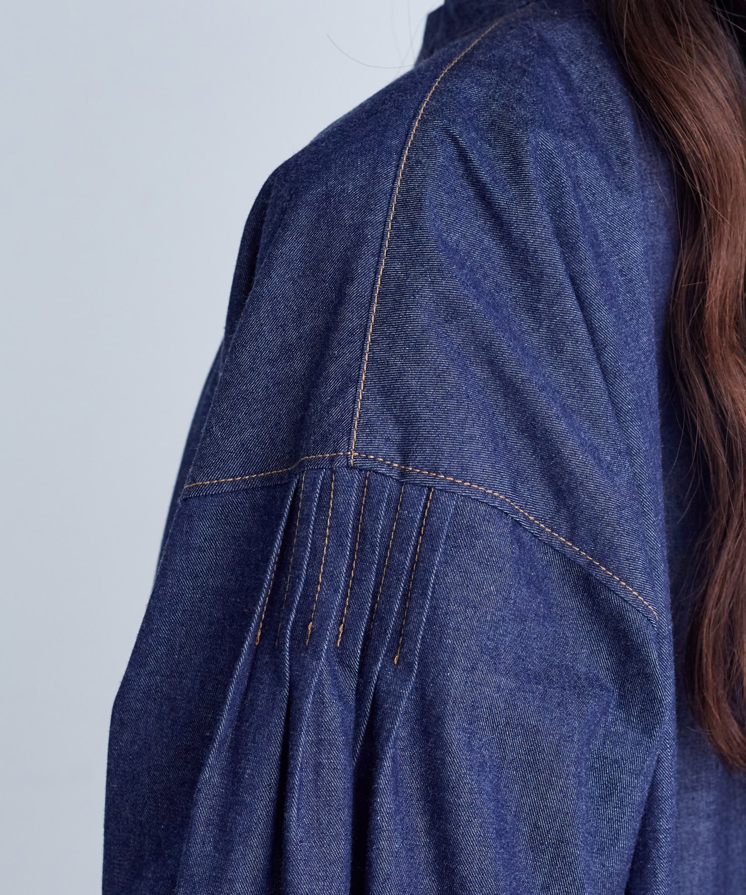 【congés payés】タックカラーデニムワンピース 詳細画像 インディゴブルー 14