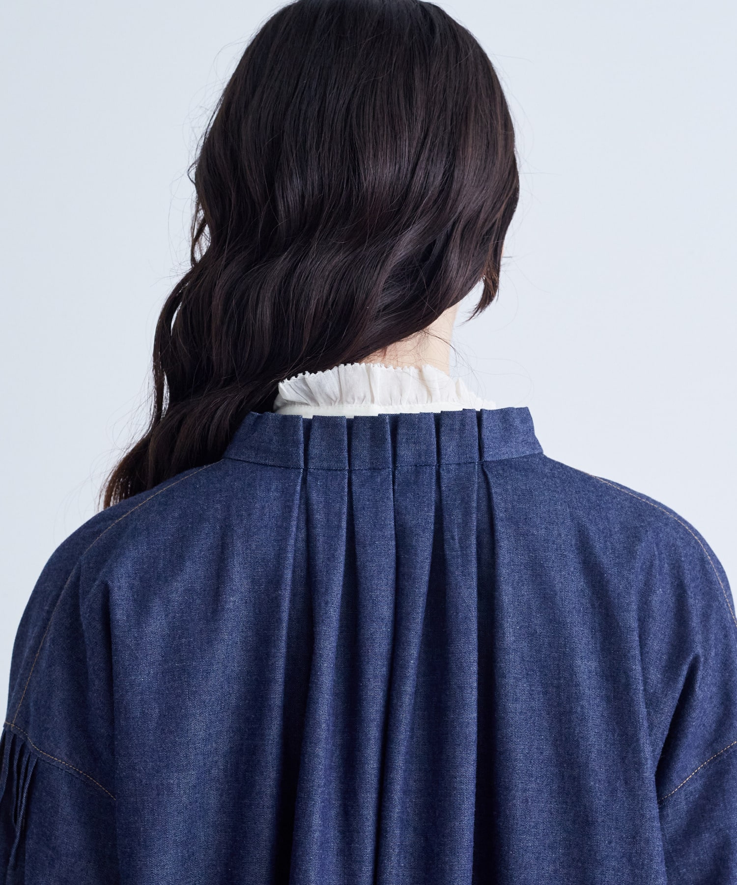 【congés payés】タックカラーデニムワンピース 詳細画像 インディゴブルー 9