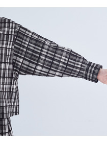 【congés payés】｜2BUY10%OFF・3BUY20%OFF｜モールチェックブラウス 詳細画像 ブルー系その他 19