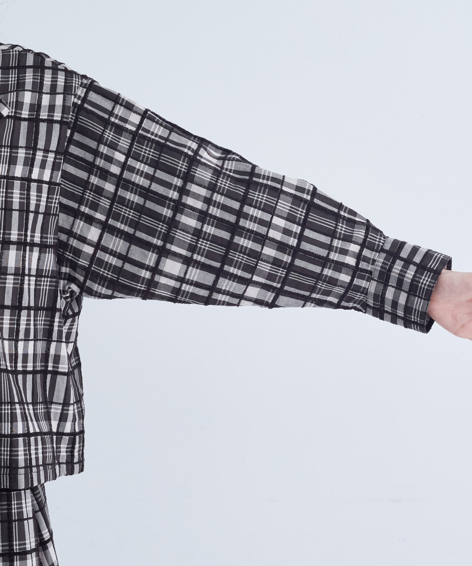 【congés payés】｜2BUY10%OFF・3BUY20%OFF｜モールチェックブラウス 詳細画像 ブルー系その他 19