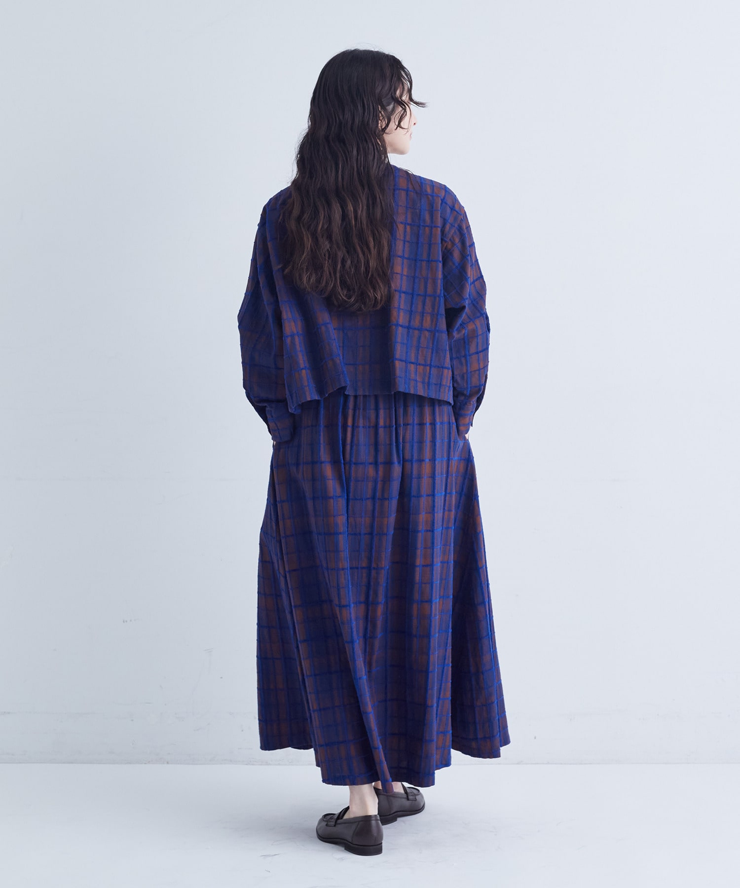 【congés payés】｜2BUY10%OFF・3BUY20%OFF｜モールチェックブラウス 詳細画像 ブルー系その他 3