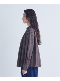 【congés payés】｜2BUY10%OFF・3BUY20%OFF｜◆タックフリルブラウス 詳細画像 チャコールグレー 14