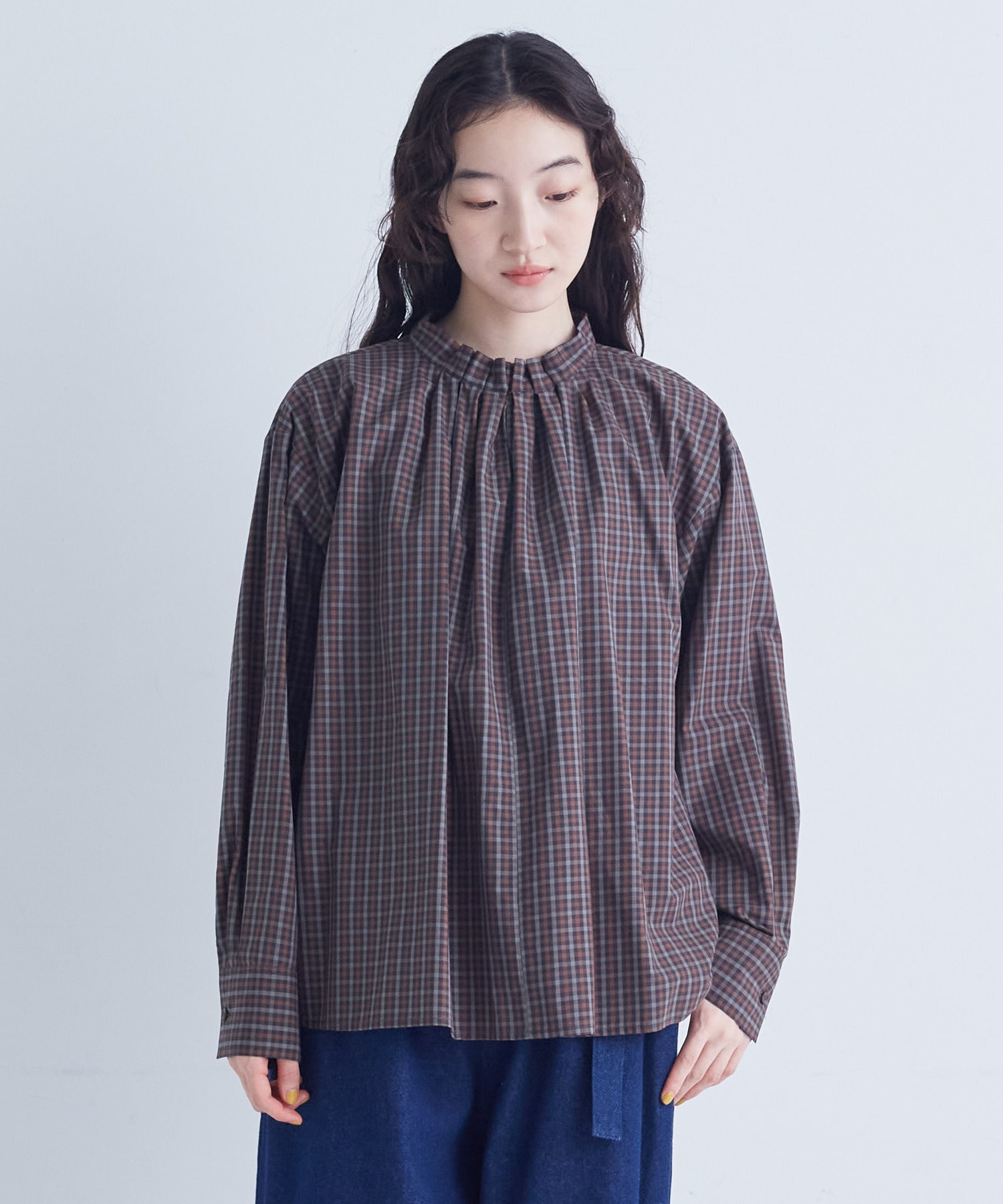 【congés payés】｜2BUY10%OFF・3BUY20%OFF｜◆タックフリルブラウス 詳細画像 チャコールグレー 12