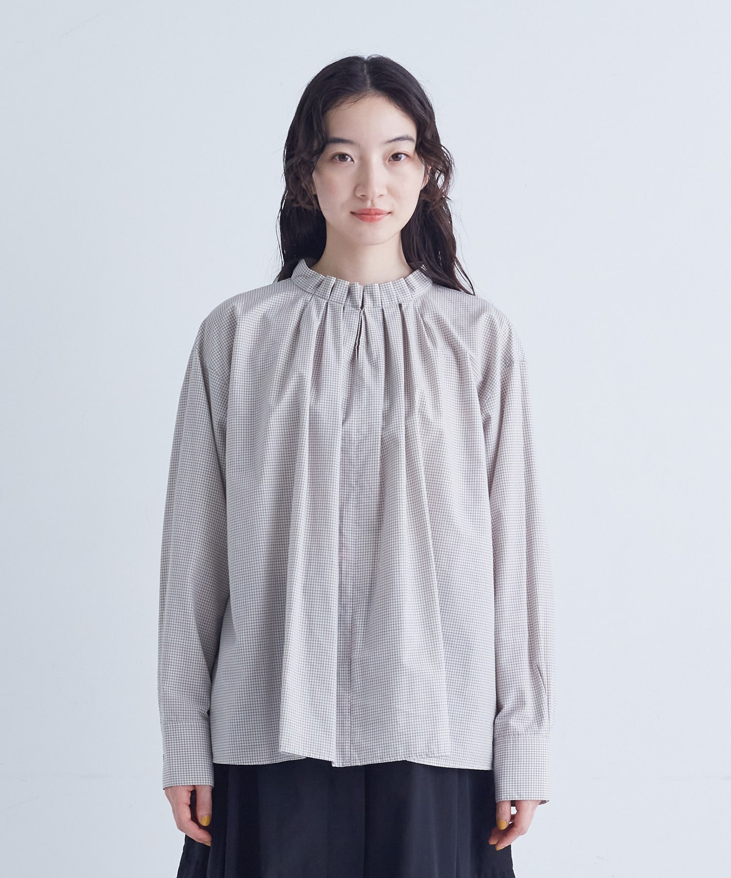 【congés payés】｜2BUY10%OFF・3BUY20%OFF｜◆タックフリルブラウス 詳細画像 チャコールグレー 5