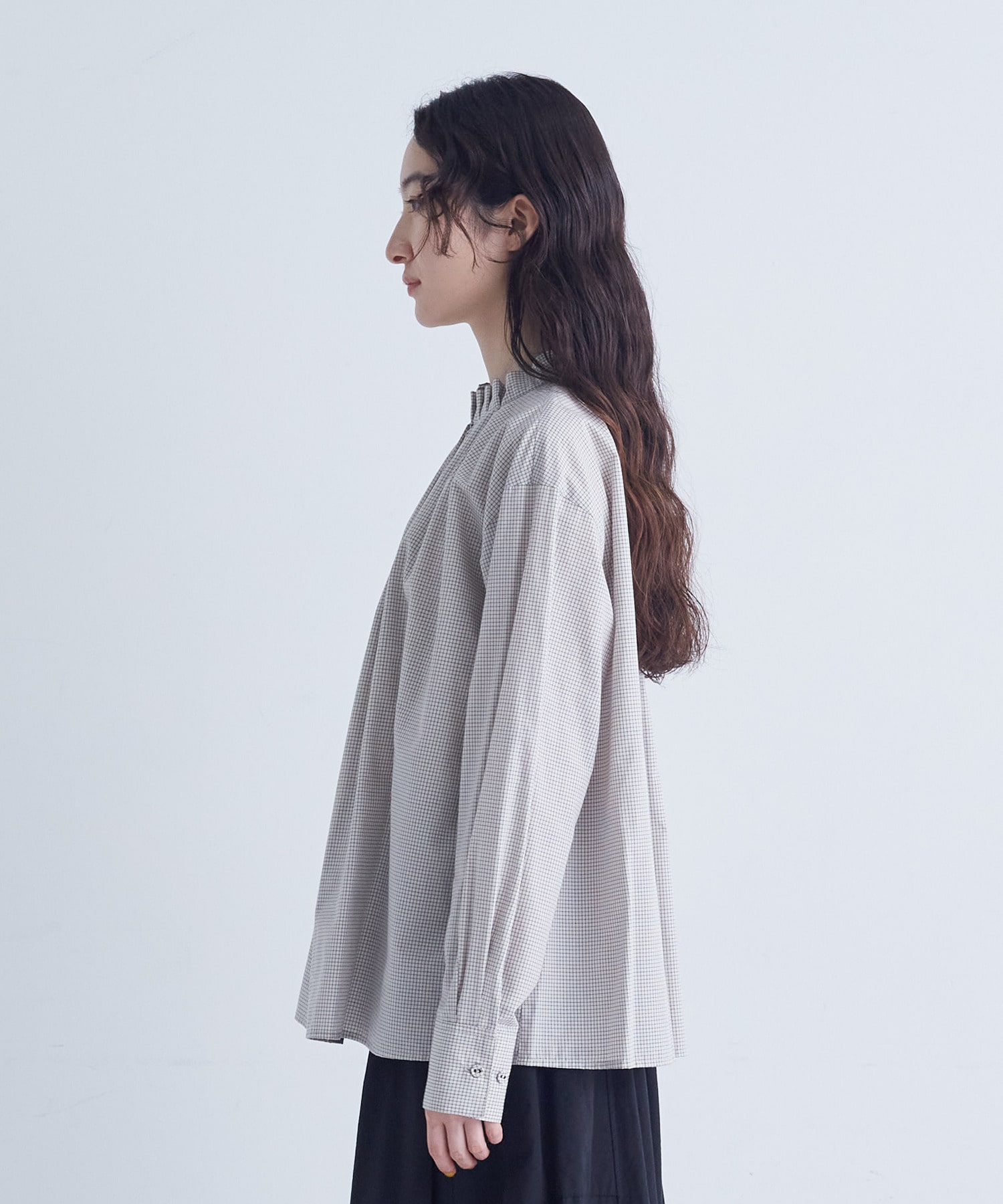 【congés payés】｜2BUY10%OFF・3BUY20%OFF｜◆タックフリルブラウス 詳細画像 チャコールグレー 6