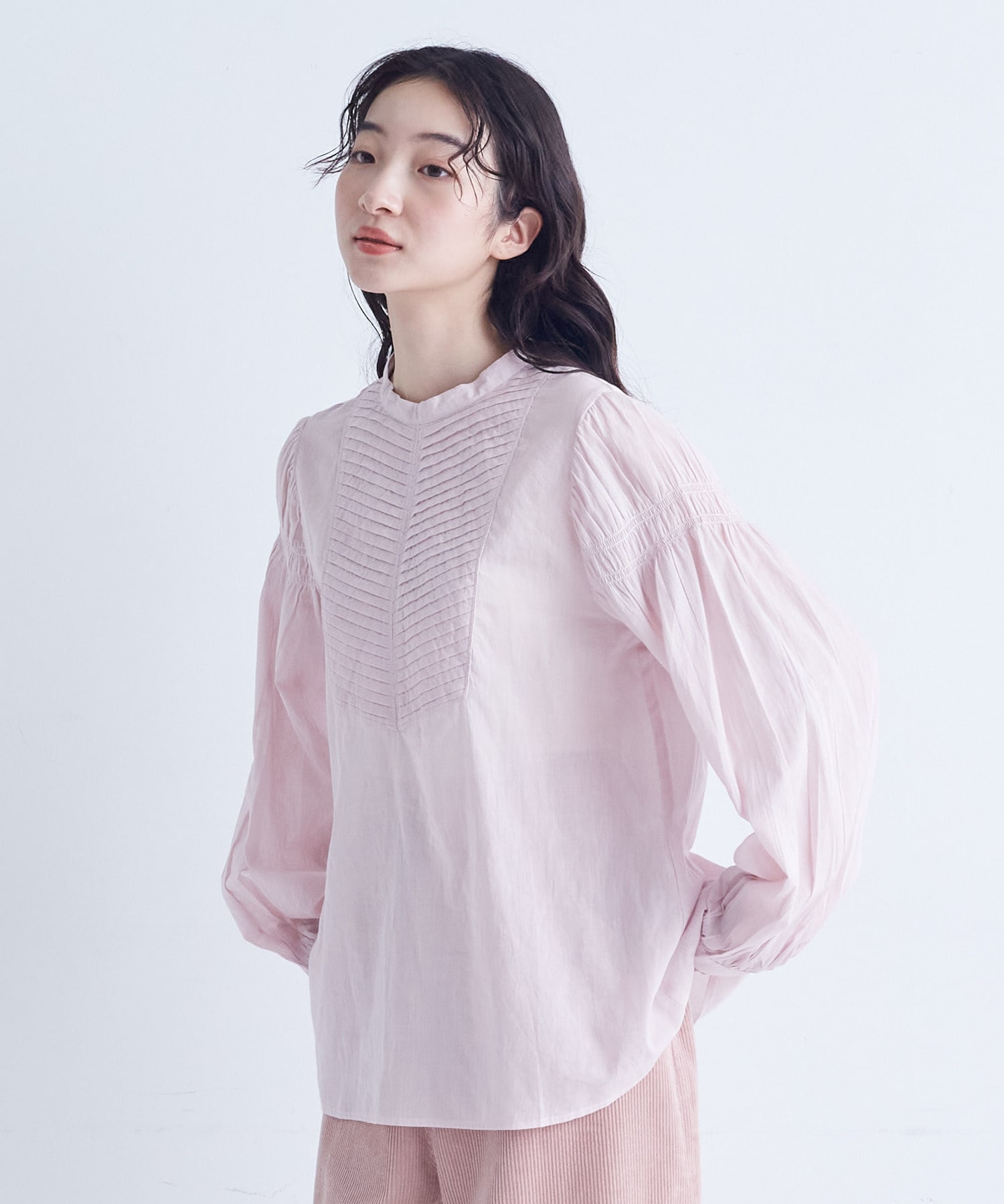 【congés payés】バイアスタックブラウス 詳細画像 ピンク 11