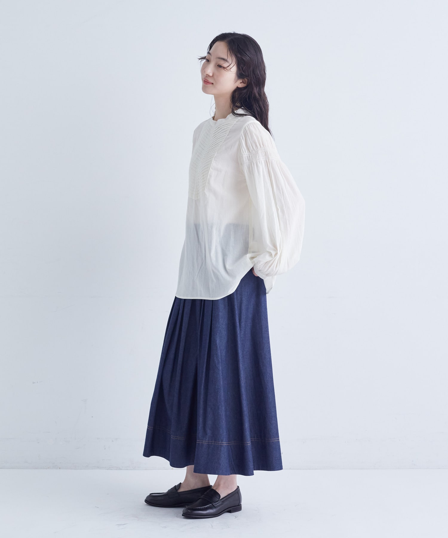 【congés payés】バイアスタックブラウス 詳細画像 ピンク 2