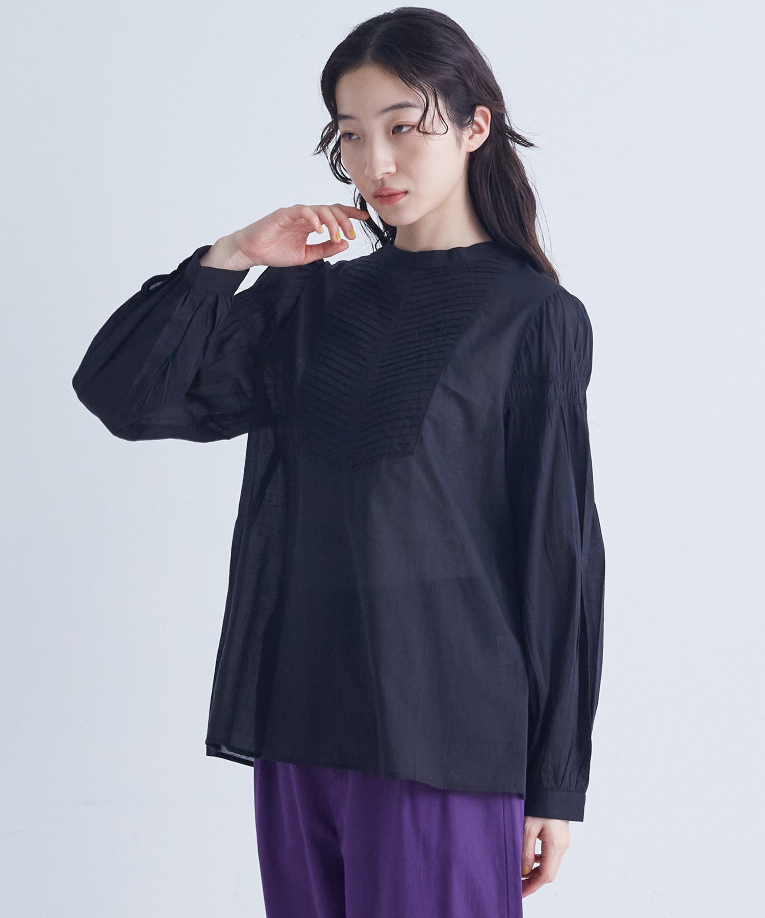 【congés payés】バイアスタックブラウス 詳細画像 ピンク 22