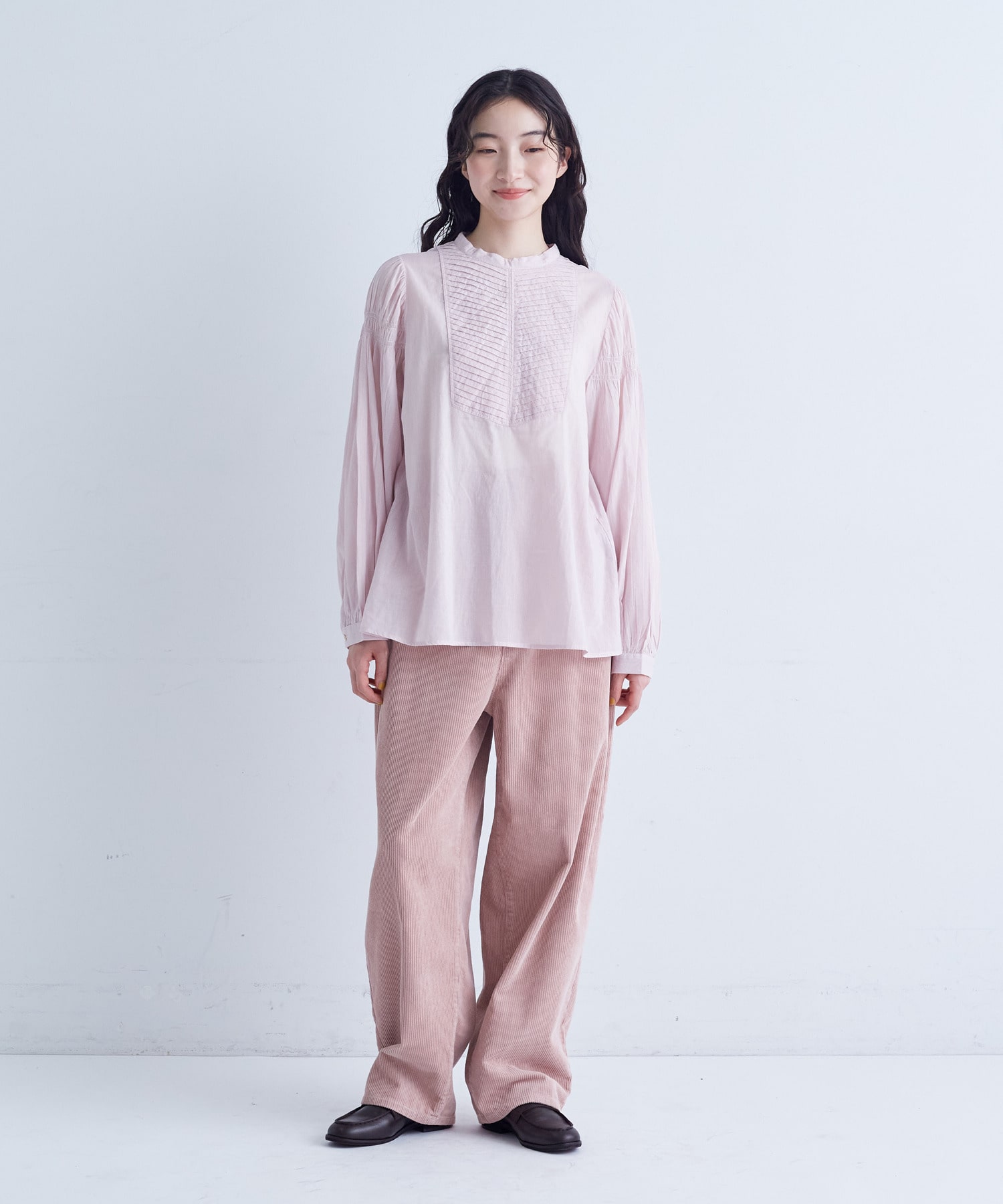 【congés payés】バイアスタックブラウス 詳細画像 ピンク 8