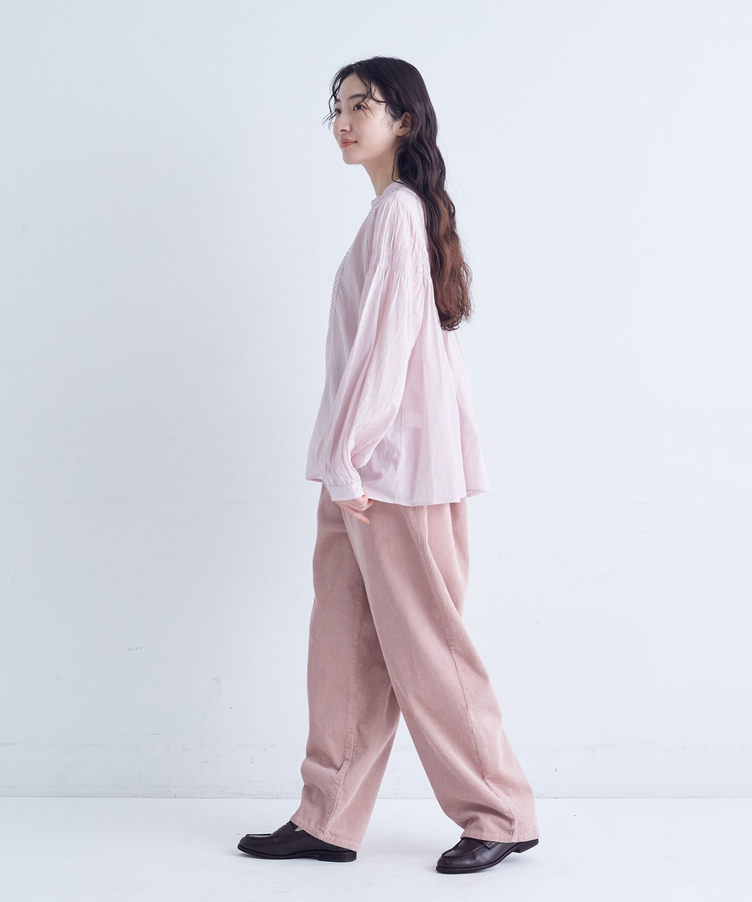 【congés payés】バイアスタックブラウス 詳細画像 ピンク 9