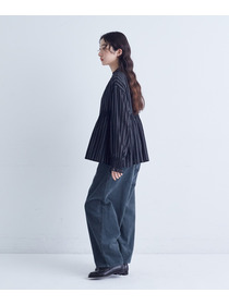 【congés payés】｜2BUY10%OFF・3BUY20%OFF｜スモッキングドビーブラウス 詳細画像 グレイッシュベージュ 10