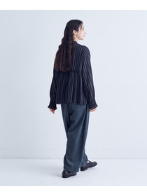 【congés payés】｜2BUY10%OFF・3BUY20%OFF｜スモッキングドビーブラウス 詳細画像 グレイッシュベージュ 11