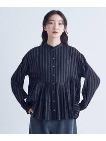 【congés payés】｜2BUY10%OFF・3BUY20%OFF｜スモッキングドビーブラウス 詳細画像 グレイッシュベージュ 12