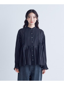 【congés payés】｜2BUY10%OFF・3BUY20%OFF｜スモッキングドビーブラウス 詳細画像 グレイッシュベージュ 13