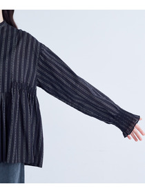 【congés payés】｜2BUY10%OFF・3BUY20%OFF｜スモッキングドビーブラウス 詳細画像 グレイッシュベージュ 18