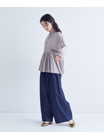 【congés payés】｜2BUY10%OFF・3BUY20%OFF｜スモッキングドビーブラウス 詳細画像 グレイッシュベージュ 2