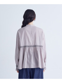 【congés payés】｜2BUY10%OFF・3BUY20%OFF｜スモッキングドビーブラウス 詳細画像 グレイッシュベージュ 7