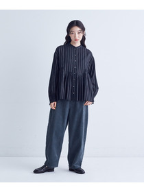 【congés payés】｜2BUY10%OFF・3BUY20%OFF｜スモッキングドビーブラウス 詳細画像 グレイッシュベージュ 9