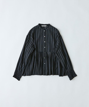 【congés payés】｜2BUY10%OFF・3BUY20%OFF｜スモッキングドビーブラウス 詳細画像 ブラック 1