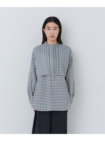 【congés payés】｜2BUY10%OFF・3BUY20%OFF｜オーバーダイプリントシャツ 詳細画像 ネイビー 4