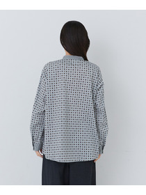 【congés payés】｜2BUY10%OFF・3BUY20%OFF｜オーバーダイプリントシャツ 詳細画像 ネイビー 6