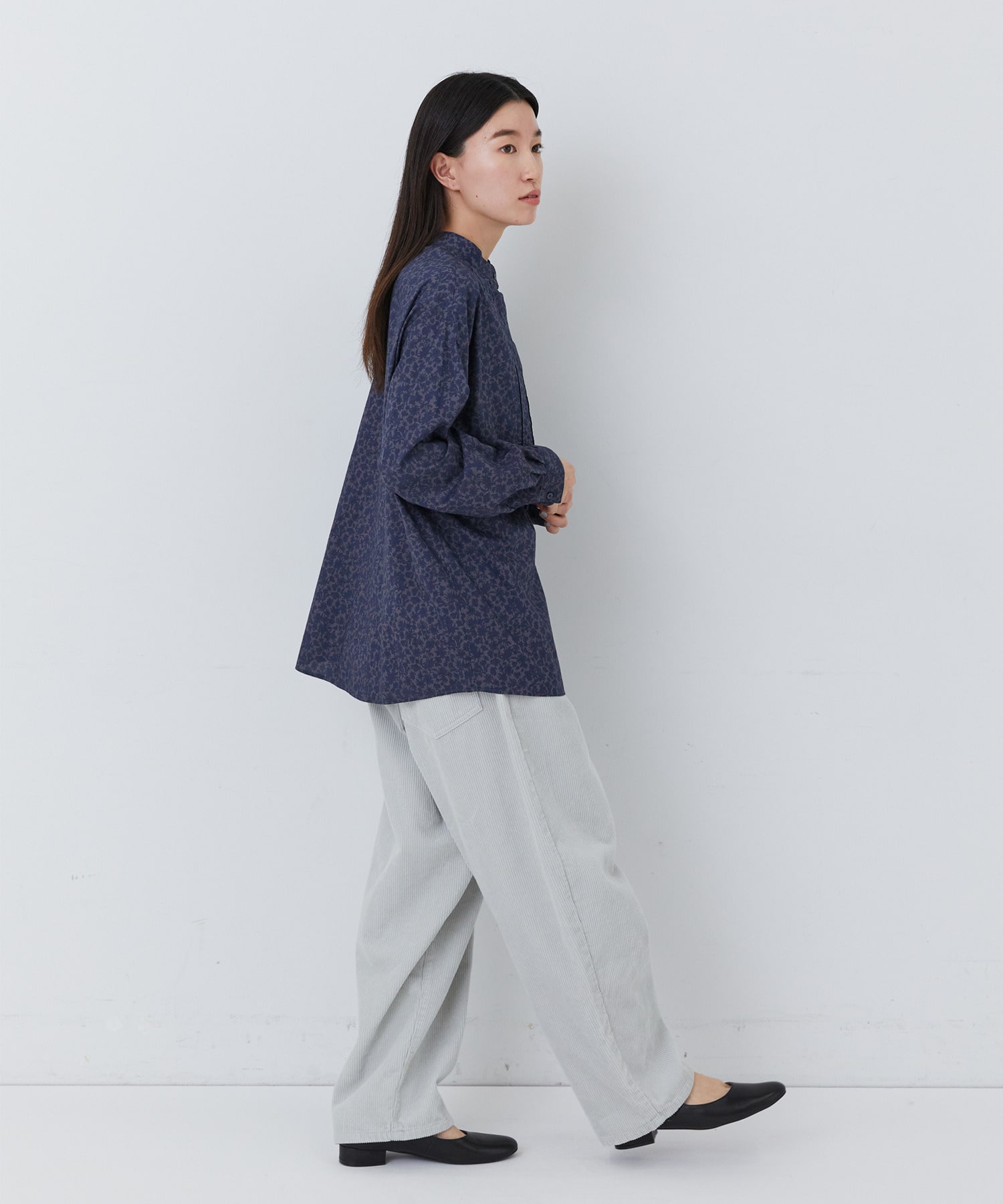 【congés payés】｜2BUY10%OFF・3BUY20%OFF｜オーバーダイプリントシャツ 詳細画像 ネイビー 11