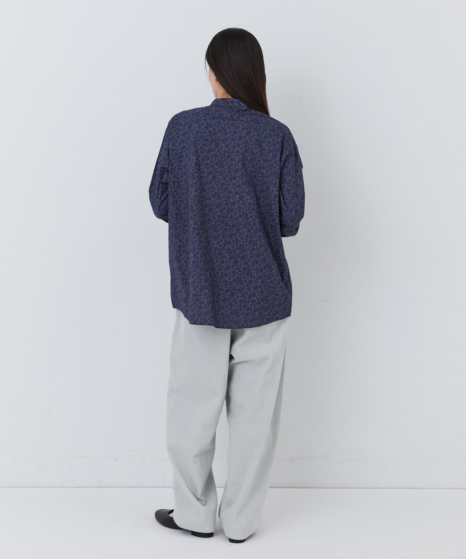 【congés payés】｜2BUY10%OFF・3BUY20%OFF｜オーバーダイプリントシャツ 詳細画像 ネイビー 12