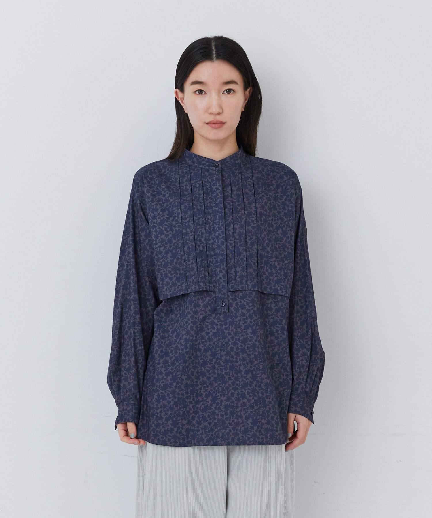 【congés payés】｜2BUY10%OFF・3BUY20%OFF｜オーバーダイプリントシャツ 詳細画像 ネイビー 14