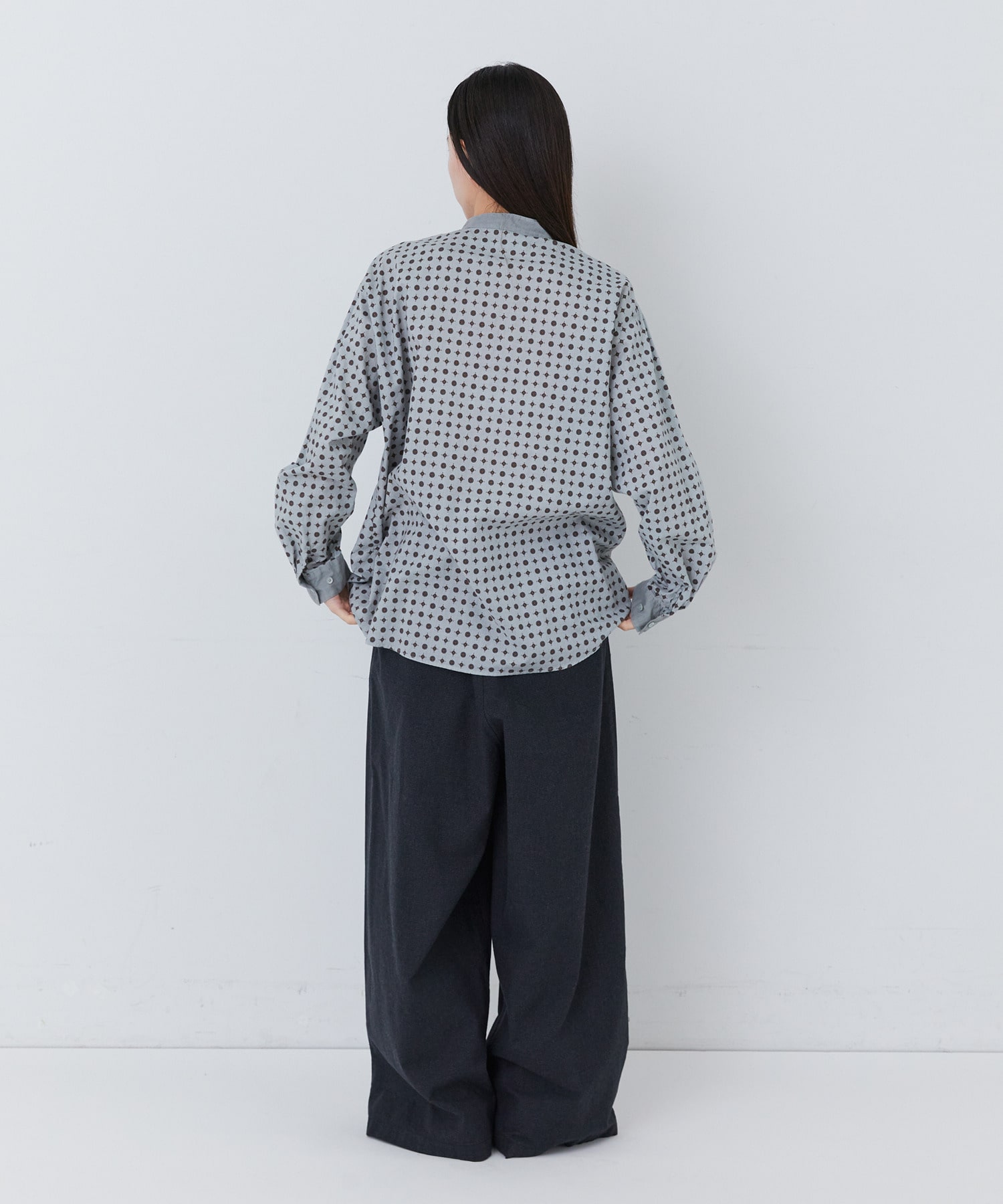 【congés payés】｜2BUY10%OFF・3BUY20%OFF｜オーバーダイプリントシャツ 詳細画像 ネイビー 3