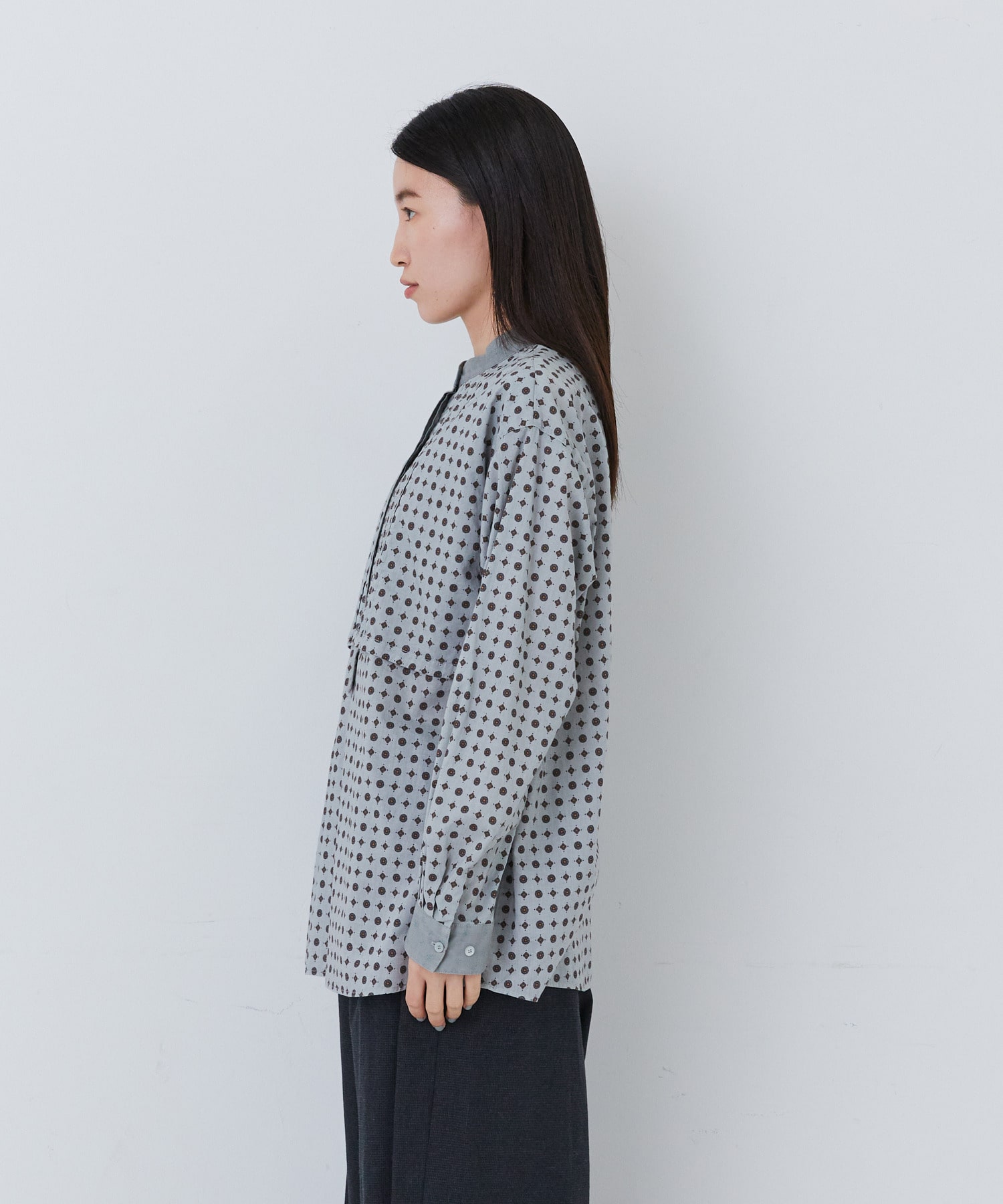 【congés payés】｜2BUY10%OFF・3BUY20%OFF｜オーバーダイプリントシャツ 詳細画像 ネイビー 5