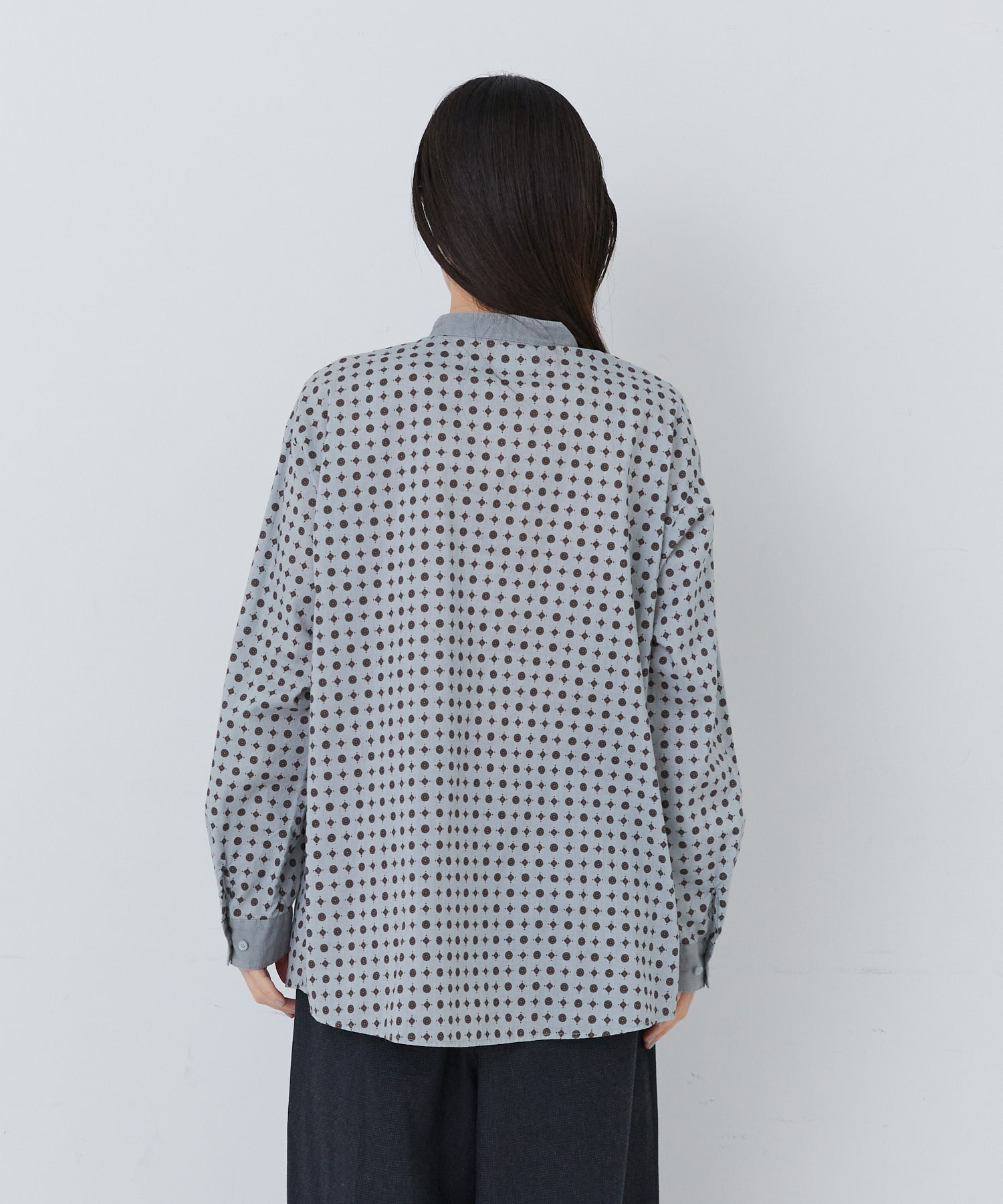 【congés payés】｜2BUY10%OFF・3BUY20%OFF｜オーバーダイプリントシャツ 詳細画像 ネイビー 6