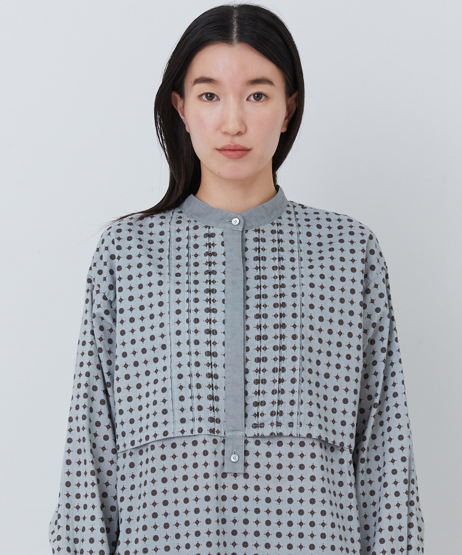 【congés payés】｜2BUY10%OFF・3BUY20%OFF｜オーバーダイプリントシャツ 詳細画像 ネイビー 7