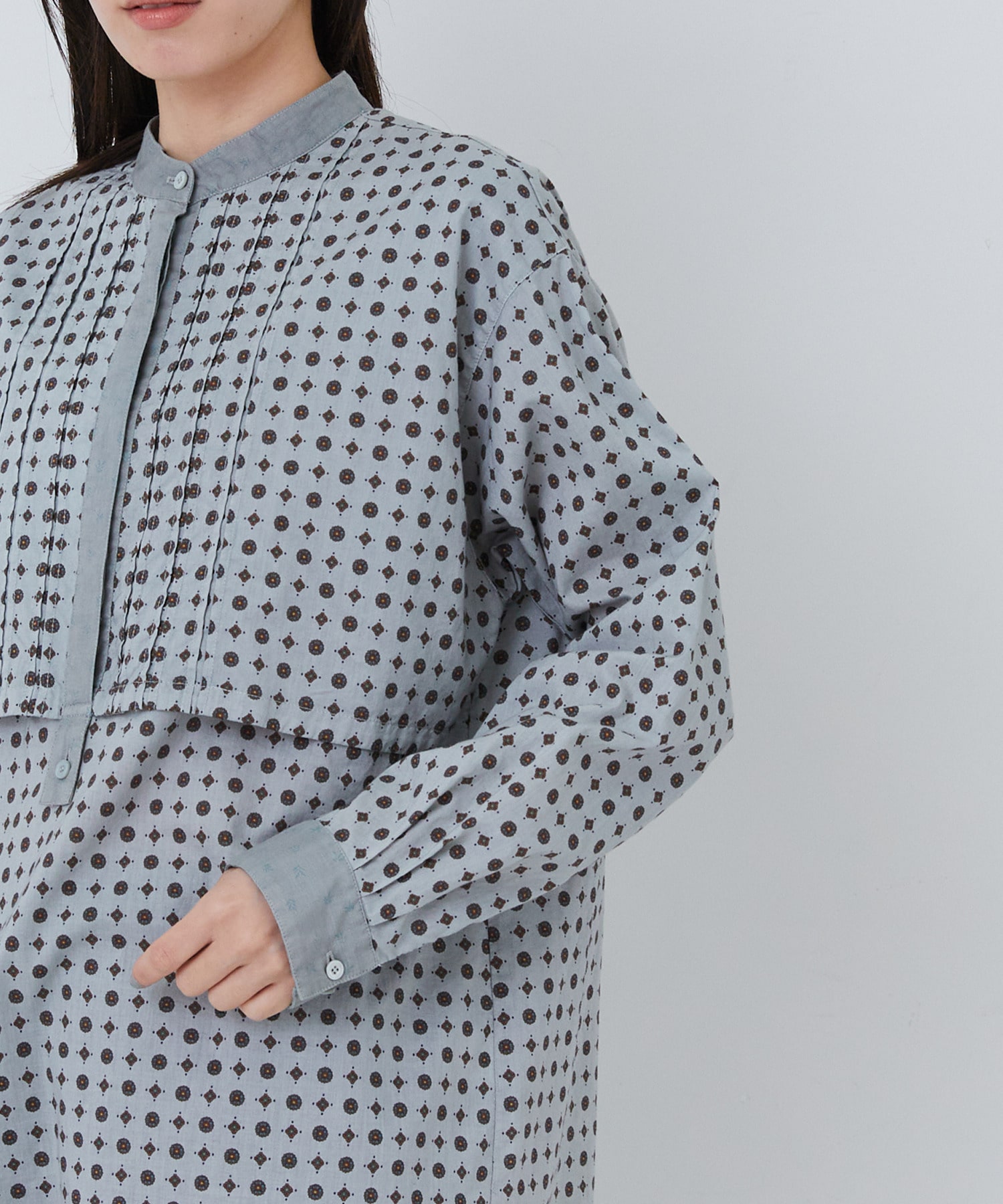 【congés payés】｜2BUY10%OFF・3BUY20%OFF｜オーバーダイプリントシャツ 詳細画像 ネイビー 8