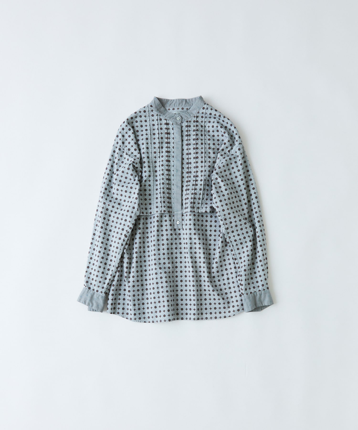 【congés payés】｜2BUY10%OFF・3BUY20%OFF｜オーバーダイプリントシャツ 詳細画像 ライトグレー 1