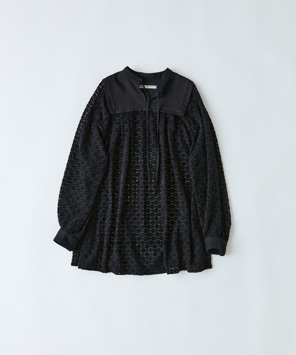 ｜2BUY10%OFF・3BUY20%OFF｜モールレース刺繍チュニック 詳細画像 ブラック 1