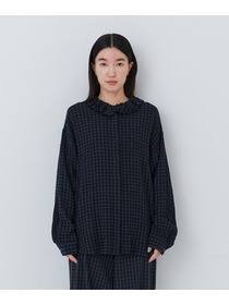 【congés payés】｜2BUY10%OFF・3BUY20%OFF｜フリルカラーシャツ 詳細画像 チェック 14