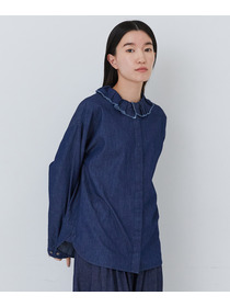 【congés payés】｜2BUY10%OFF・3BUY20%OFF｜フリルカラーシャツ 詳細画像 チェック 6