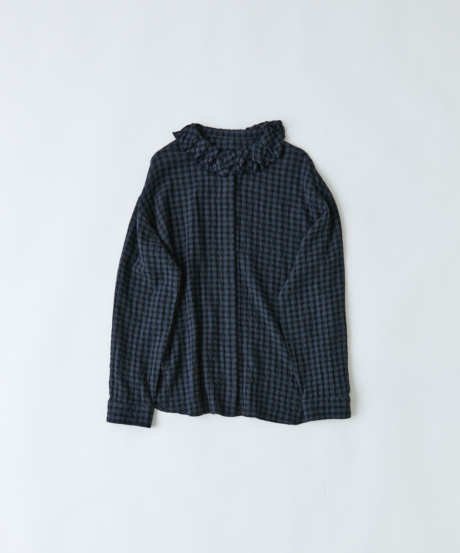 【congés payés】｜2BUY10%OFF・3BUY20%OFF｜フリルカラーシャツ 詳細画像 チェック 1