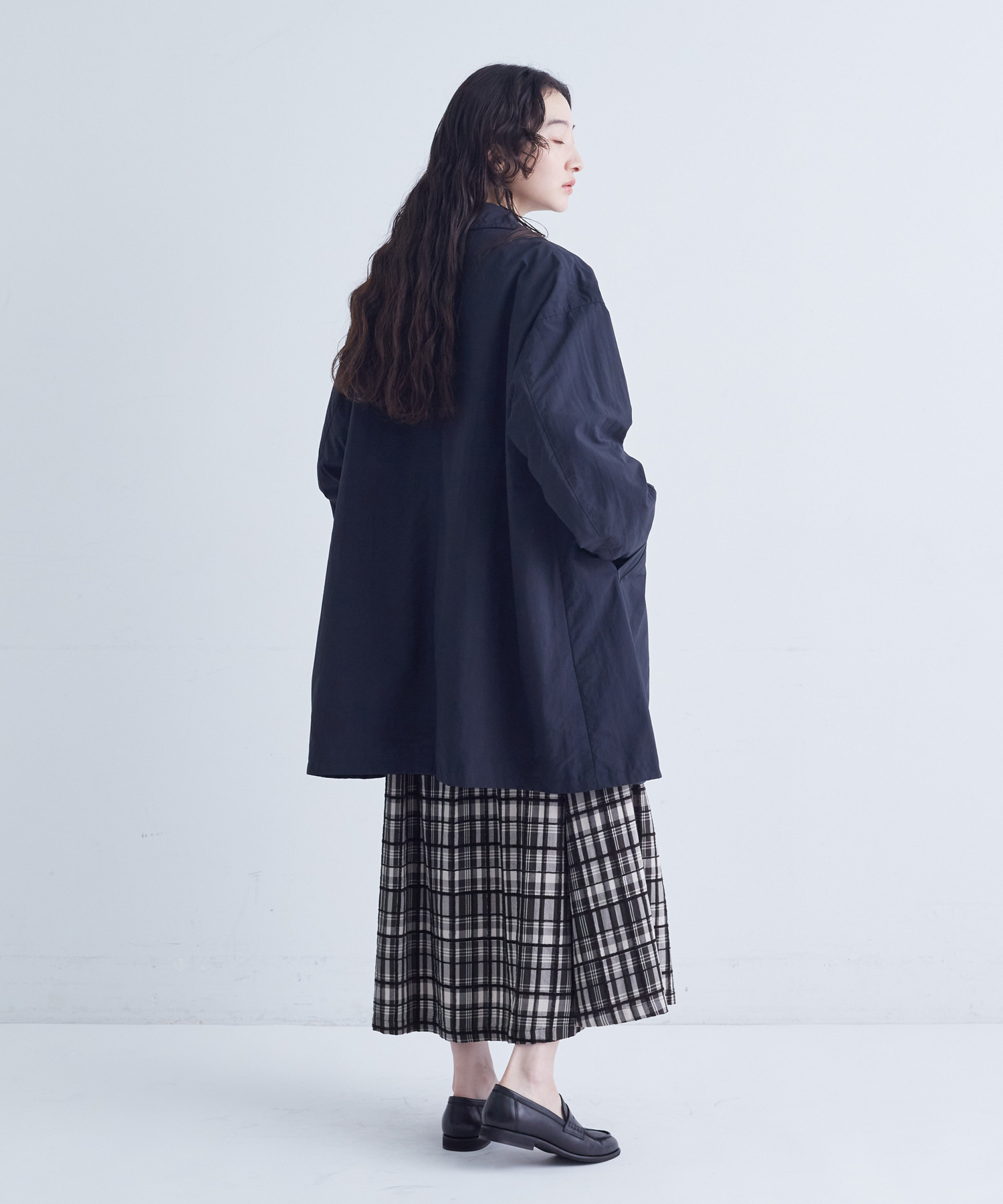 【congés payés】ライナー付きステンカラーコート 詳細画像 ブラック 17