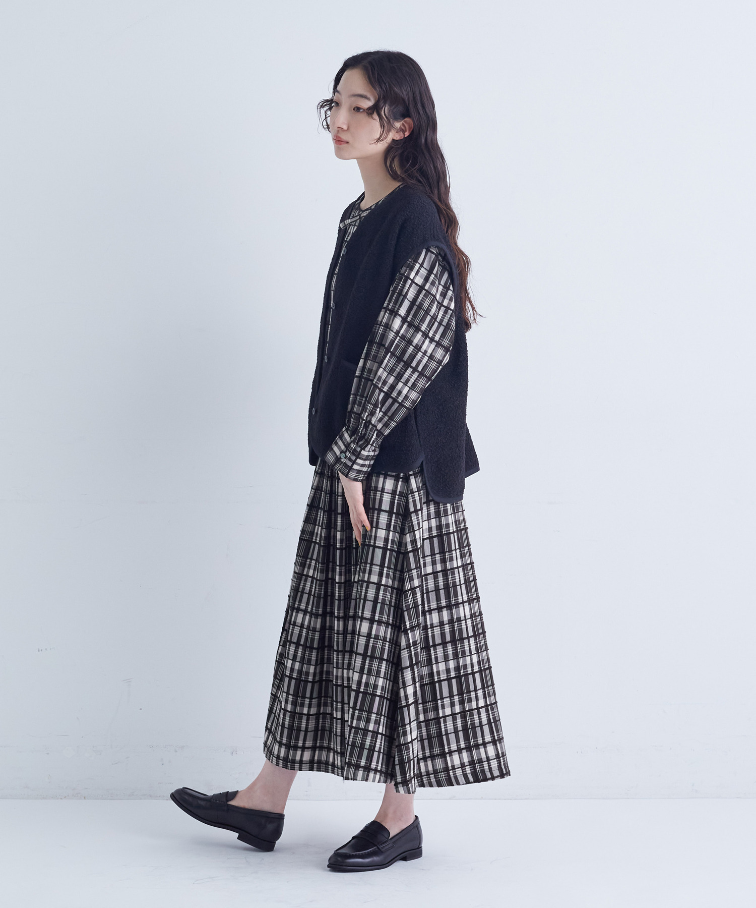 【congés payés】ライナー付きステンカラーコート 詳細画像 ブラック 29