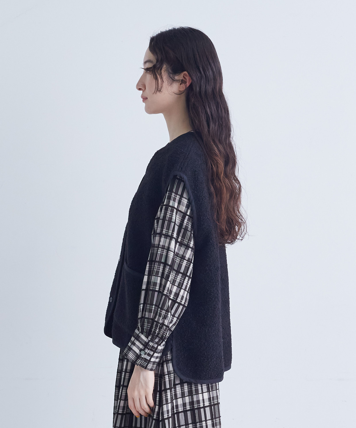 【congés payés】ライナー付きステンカラーコート 詳細画像 ブラック 31