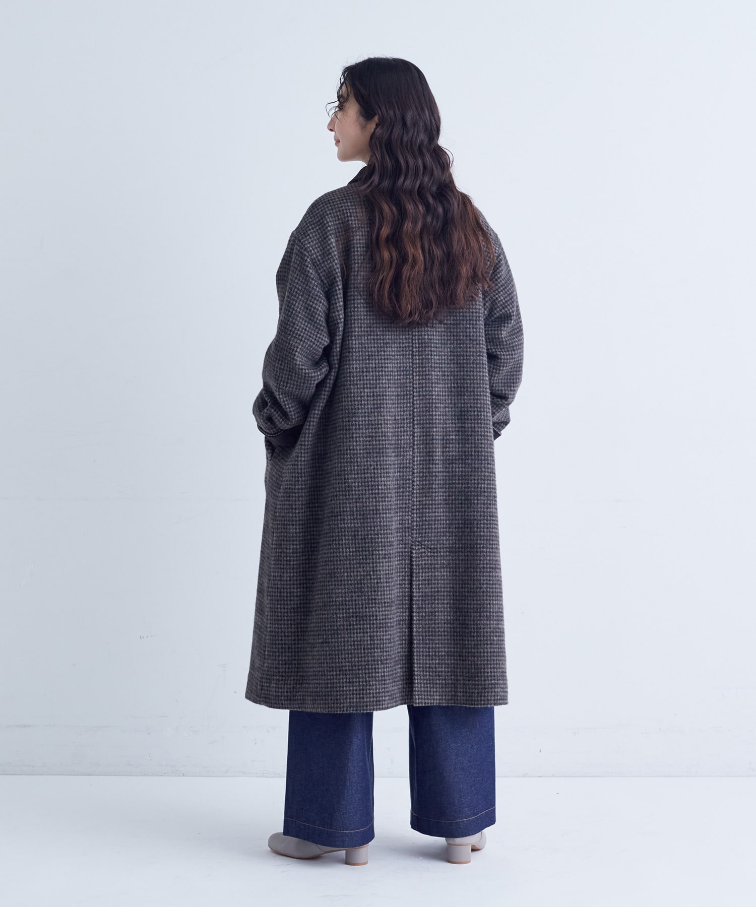 【congés payés】｜2BUY10%OFF・3BUY20%OFF｜シャギーステンカラーコート 詳細画像 ネイビー 12