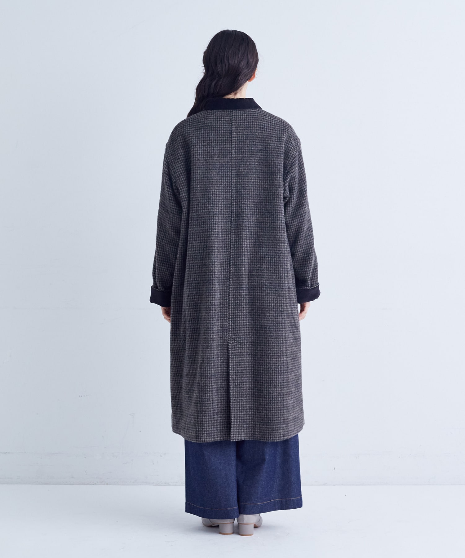 【congés payés】｜2BUY10%OFF・3BUY20%OFF｜シャギーステンカラーコート 詳細画像 ネイビー 16