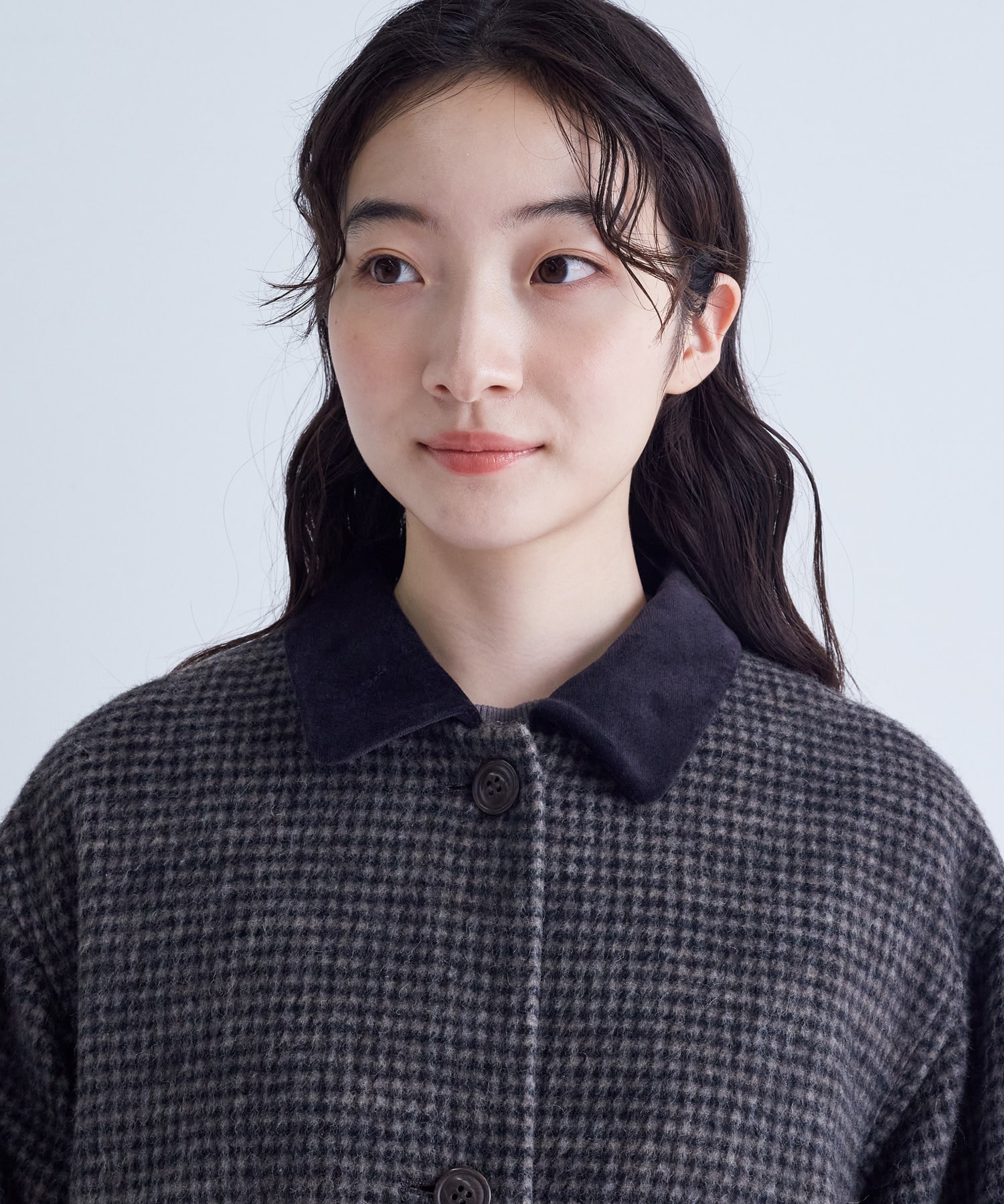 【congés payés】｜2BUY10%OFF・3BUY20%OFF｜シャギーステンカラーコート 詳細画像 ネイビー 17