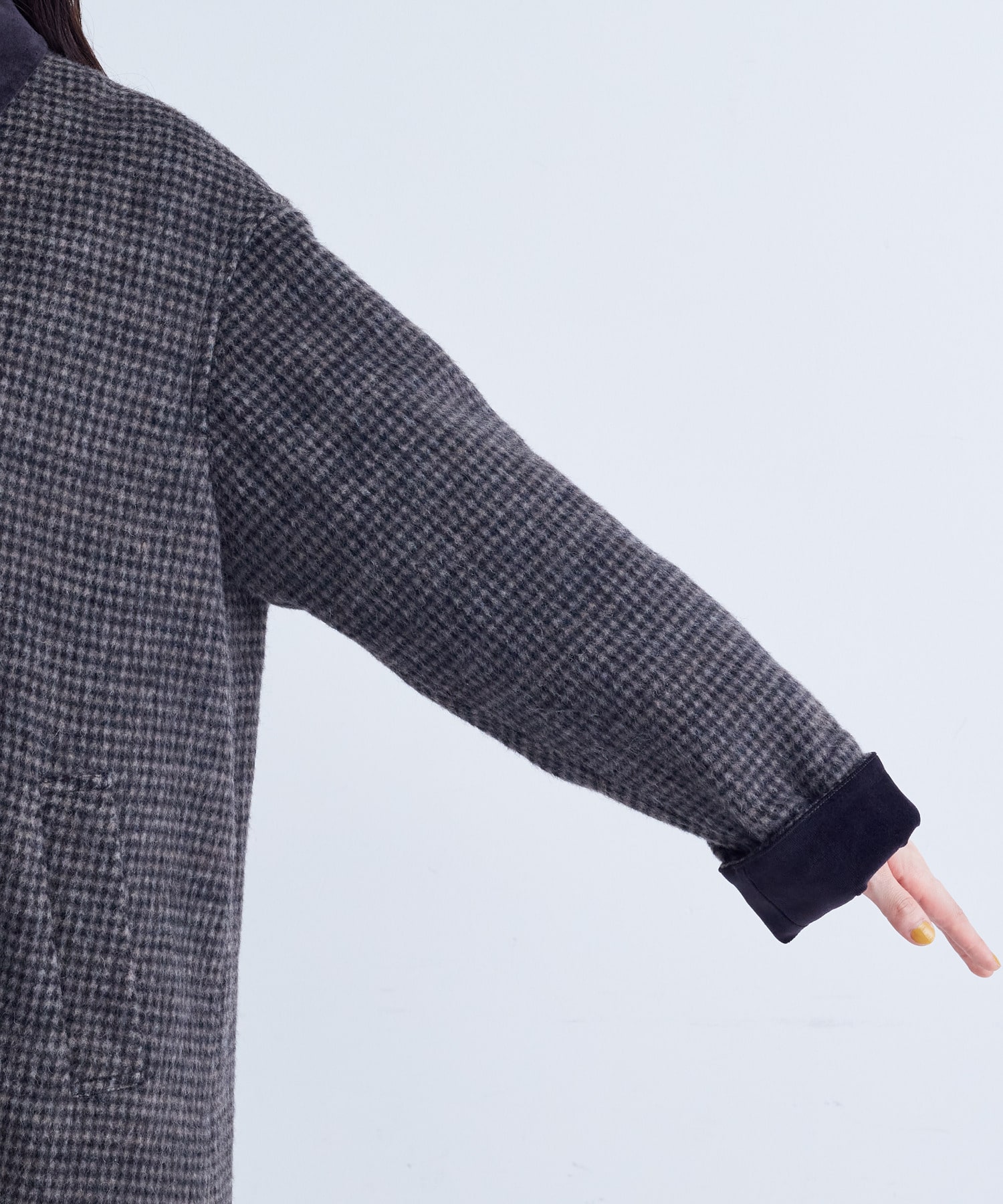 【congés payés】｜2BUY10%OFF・3BUY20%OFF｜シャギーステンカラーコート 詳細画像 ネイビー 19