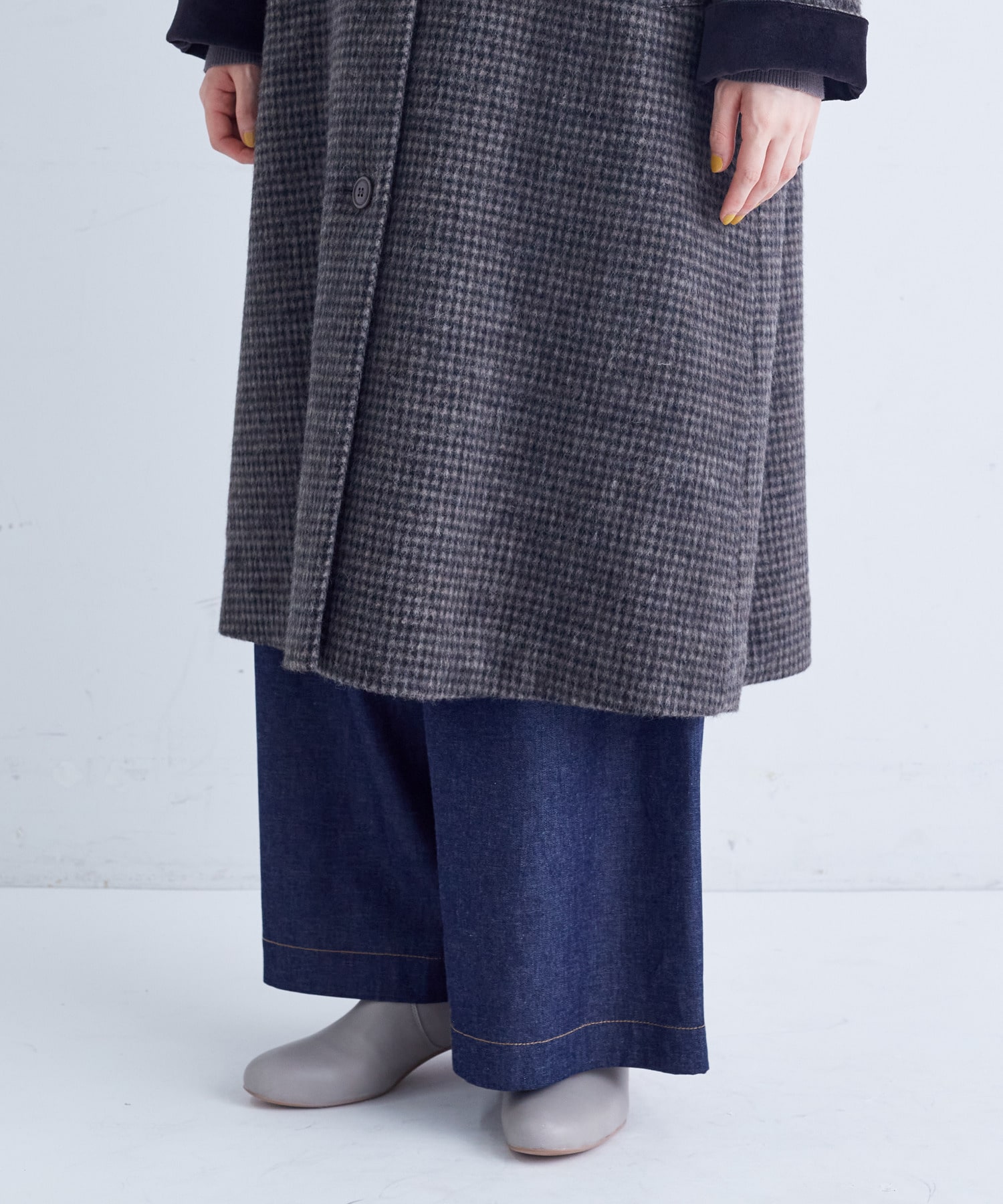 【congés payés】｜2BUY10%OFF・3BUY20%OFF｜シャギーステンカラーコート 詳細画像 ネイビー 21