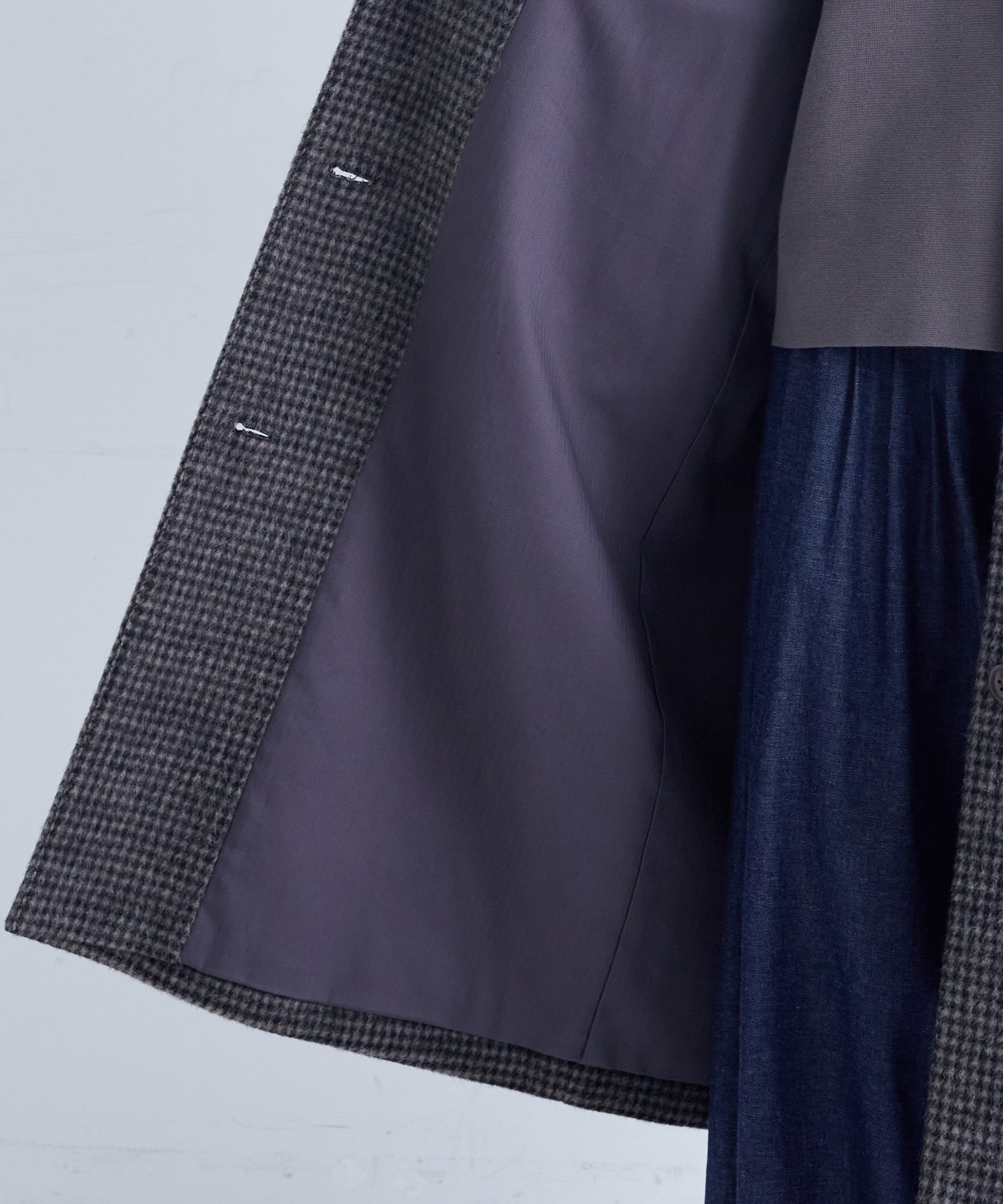 【congés payés】｜2BUY10%OFF・3BUY20%OFF｜シャギーステンカラーコート 詳細画像 ネイビー 23