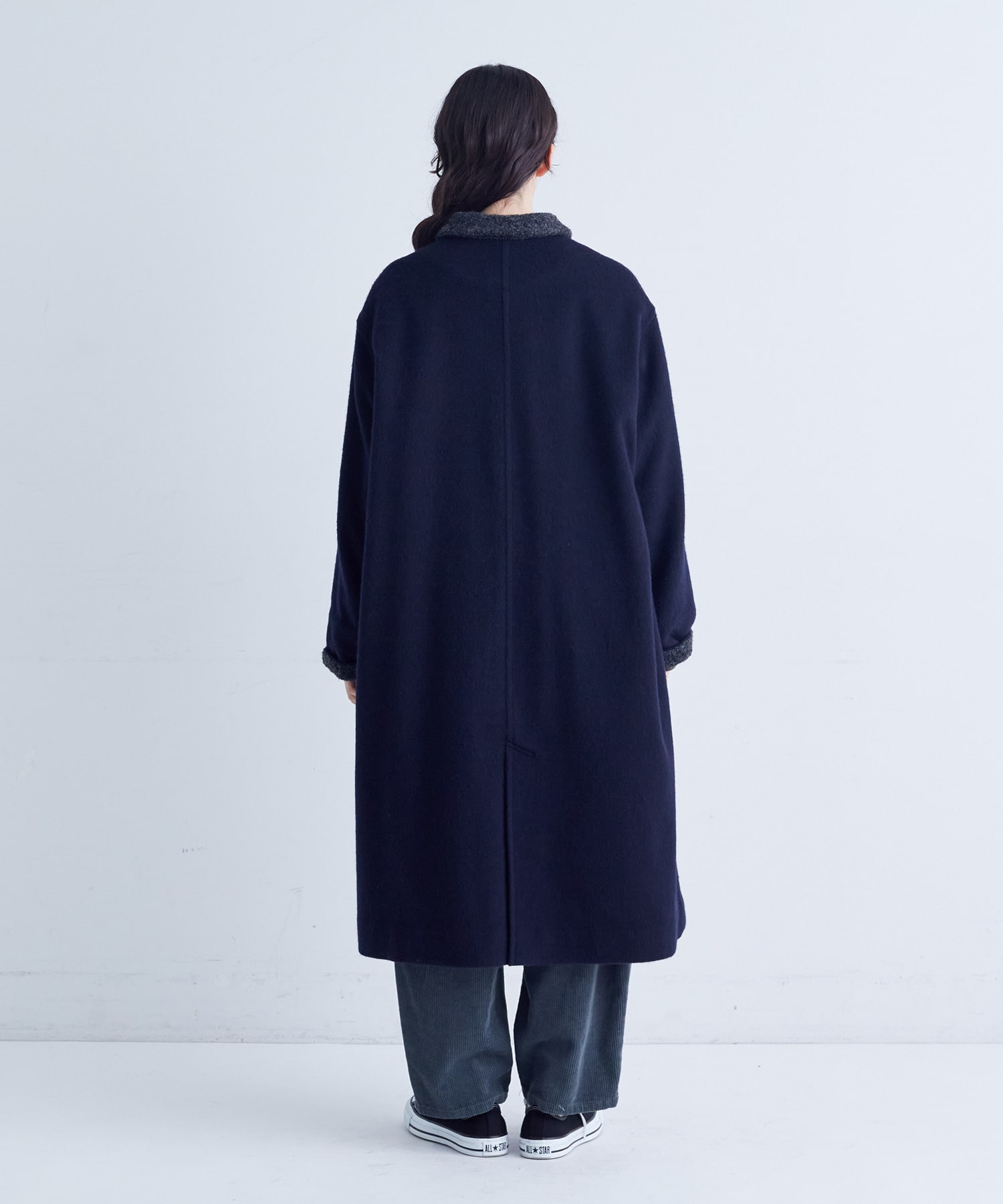 【congés payés】｜2BUY10%OFF・3BUY20%OFF｜シャギーステンカラーコート 詳細画像 ネイビー 8