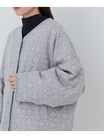 【congés payés】｜2BUY10%OFF・3BUY20%OFF｜【11月お気に入り登録ブランド内3位】フォークロア刺繍ショートジャケット 詳細画像 チャコールグレー 10