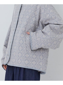 【congés payés】｜2BUY10%OFF・3BUY20%OFF｜【11月お気に入り登録ブランド内3位】フォークロア刺繍ショートジャケット 詳細画像 チャコールグレー 11